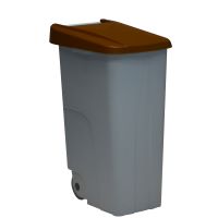 CONTENEDOR RECICLO 85LTS CERRADO T/MARRON